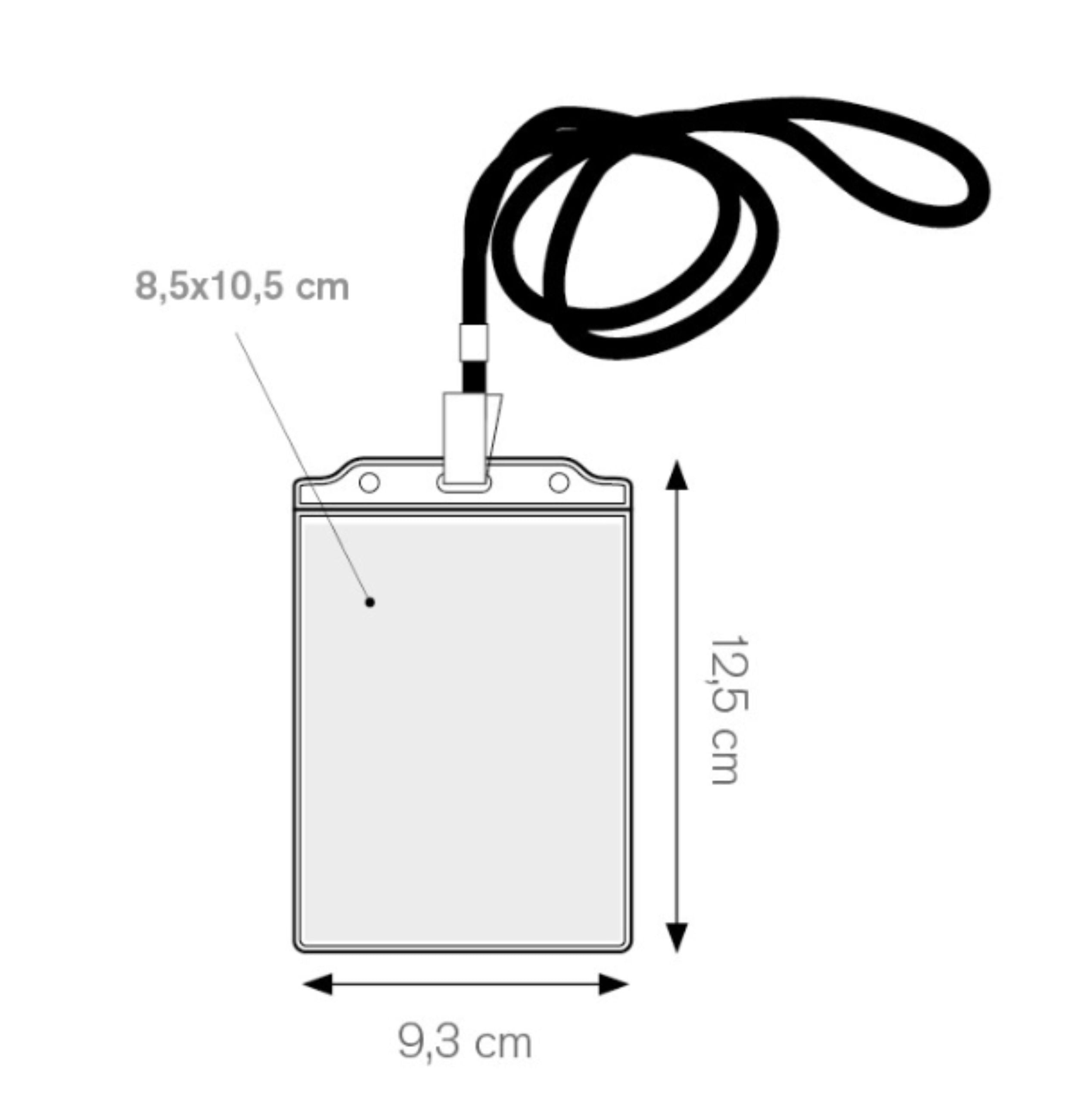 Portabadge nastrino e clip nichelata 03010