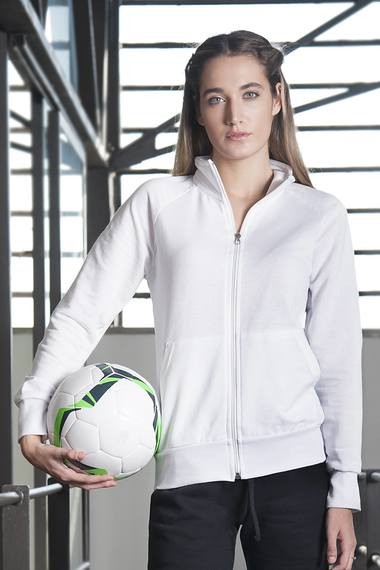 Jacket donna in felpa french terry zip lunga IT707