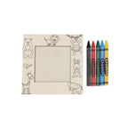 Cornice per foto in legno con 5 cere colorate 05543