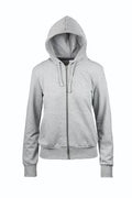 Felpa french terry donna cappuccio zip lunga IT381