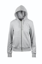 Felpa french terry donna cappuccio zip lunga IT381