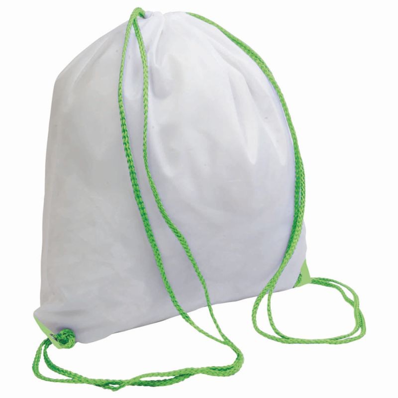 04132 Sacca zaino in poliestere cordini colorati 37x40